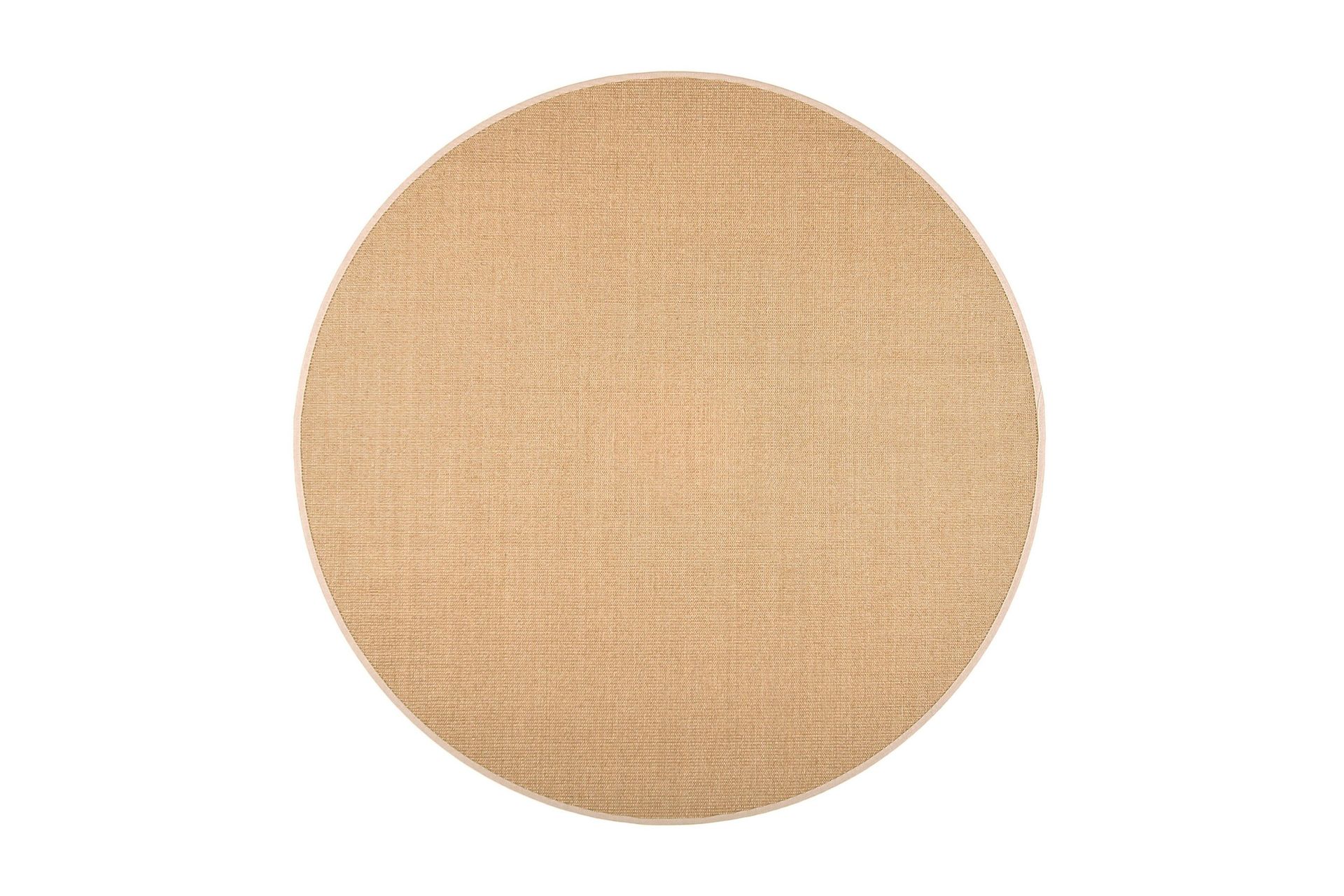 Sisal Matta Rund 133 cm Beige/Gr&aring; - Vm Carpet