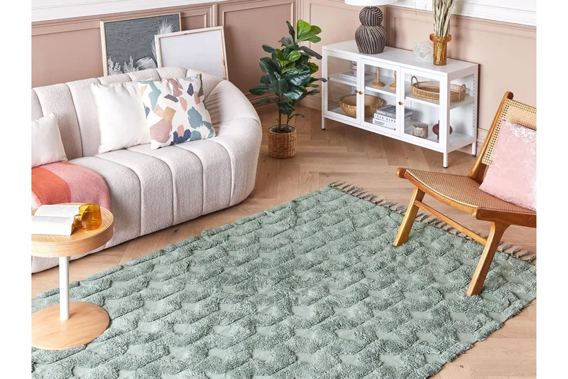 Kars Ryamatta 160x230 cm - Grön - Textilier & mattor - Mattor - Modern matta - Ryamattor