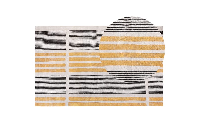 Katra Bomullsmatta 140x200 cm - Gul - Textilier & mattor - Mattor - Modern matta - Ryamattor