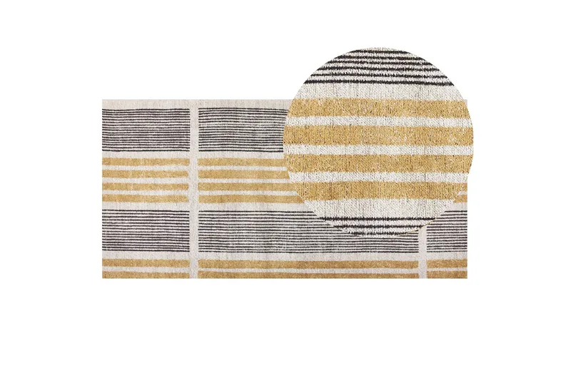 Katra Ryamatta 80x150 cm - Gul - Textilier & mattor - Mattor - Modern matta - Ryamattor