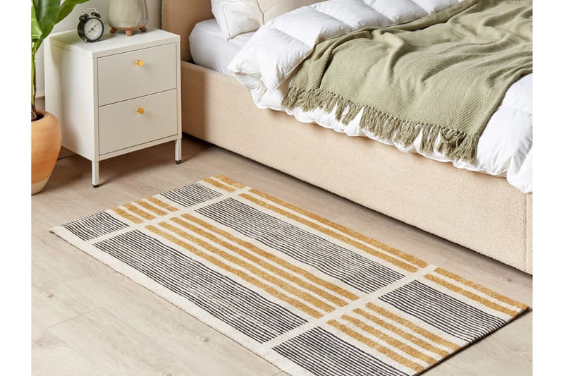 Katra Ryamatta 80x150 cm Gul - Textilier & mattor - Mattor - Modern matta - Ryamattor