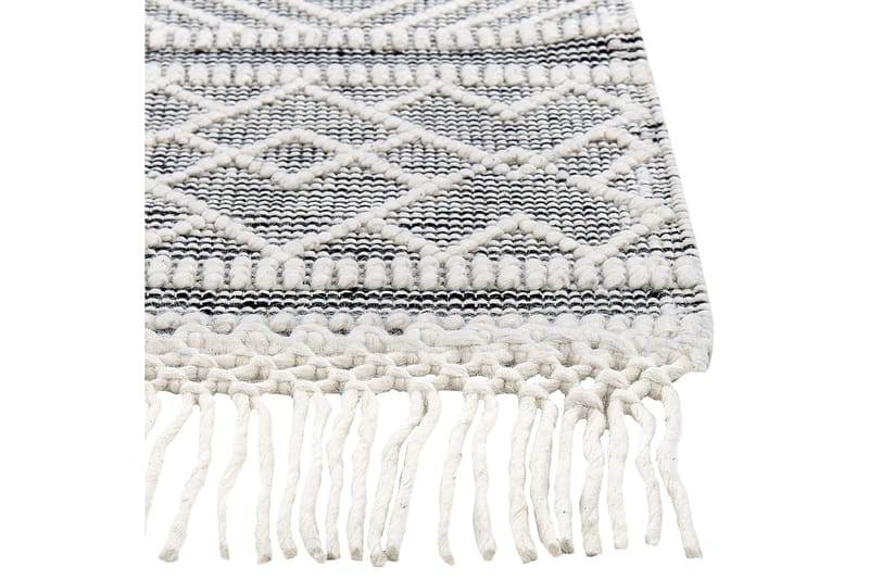Kavak Ullmatta 160x230 cm - Svart/Vit - Textilier & mattor - Mattor - Modern matta - Ullmattor