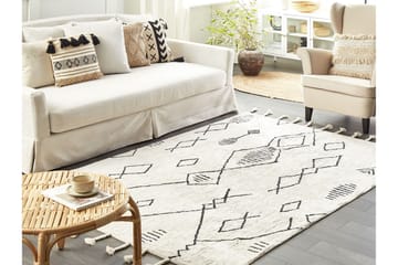 Kebir Bomullsmatta 160x230 cm - Svart/Vit - Textilier & mattor - Mattor - Modern matta - Bomullsmattor