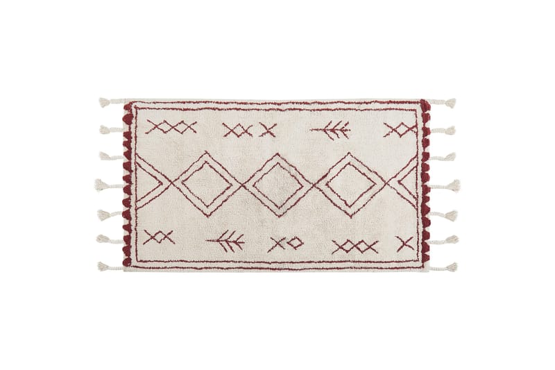 Kenitra Bomullsmatta 80x150 cm, Svart/Vit