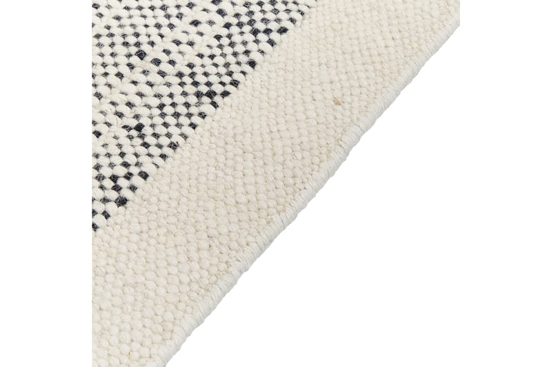 Ketenli Ullmatta 140x200 cm - Svart/Vit - Textilier & mattor - Mattor - Modern matta - Ullmattor