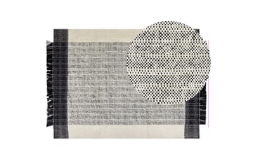 Ketenli Ullmatta 140x200 cm - Svart/Vit - Textilier & mattor - Mattor - Modern matta - Ullmattor