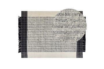 Ketenli Ullmatta 160x230 cm - Svart/Vit - Textilier & mattor - Mattor - Modern matta - Ullmattor