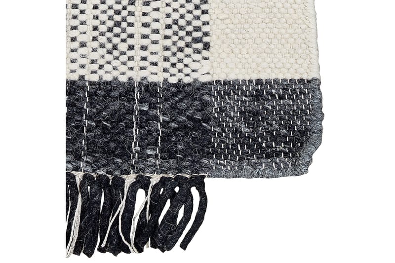 Ketenli Ullmatta 160x230 cm - Svart/Vit - Textilier & mattor - Mattor - Modern matta - Ullmattor
