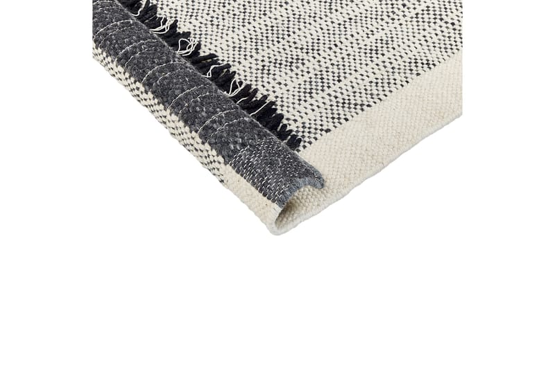 Ketenli Ullmatta 80x150 cm - Svart/Vit - Textilier & mattor - Mattor - Modern matta - Ullmattor