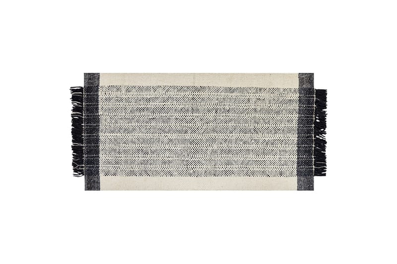 Ketenli Ullmatta 80x150 cm, Svart/Vit