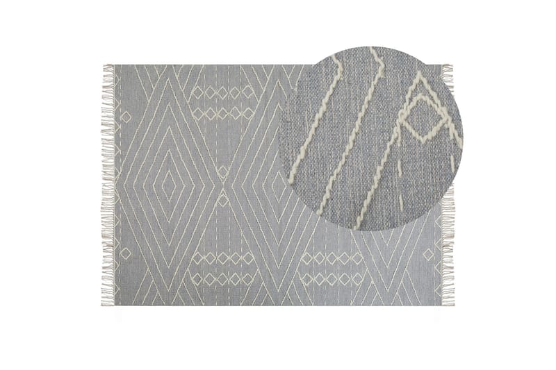 Khenifra Bomullsmatta 140x200 cm - Grå - Textilier & mattor - Mattor - Modern matta - Bomullsmattor