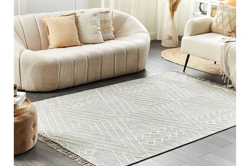 Khenifra Bomullsmatta 140x200 cm - Grå - Textilier & mattor - Mattor - Modern matta - Bomullsmattor