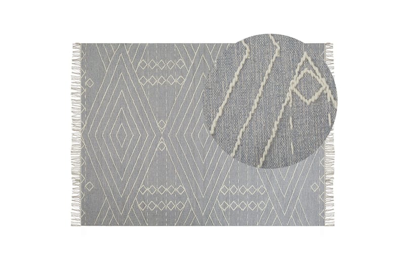 Khenifra Bomullsmatta 160x230 cm - Grå - Textilier & mattor - Mattor - Modern matta - Bomullsmattor