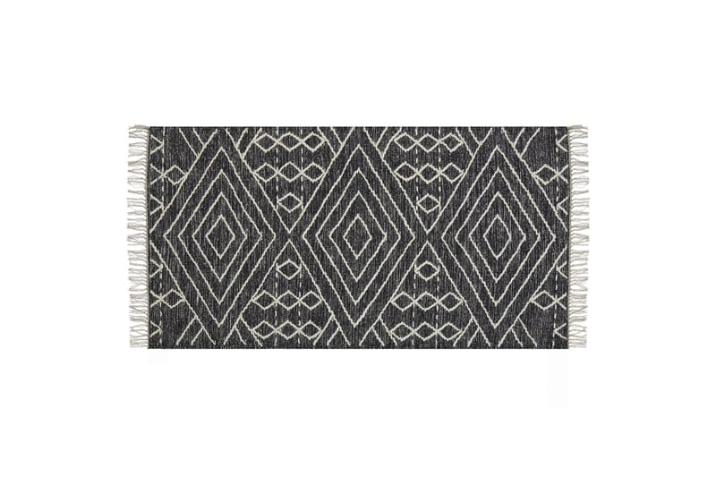 Khenifra Bomullsmatta 80x150 cm, Svart/Vit