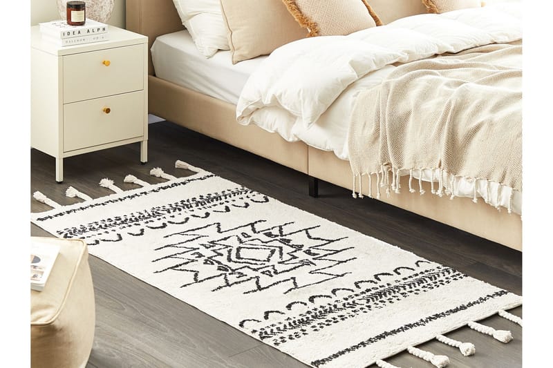 Khouribga Bomullsmatta 80x150 cm - Svart/Vit - Textilier & mattor - Mattor - Modern matta - Bomullsmattor