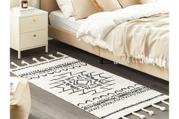 Khouribga Bomullsmatta 80x150 cm - Svart/Vit - Textilier & mattor - Mattor - Modern matta - Bomullsmattor