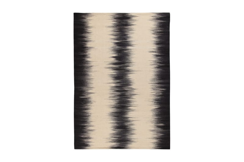 KILIM IKAT Ullmatta 100x160 cm Svart/Vit - Jalal - Ullmattor