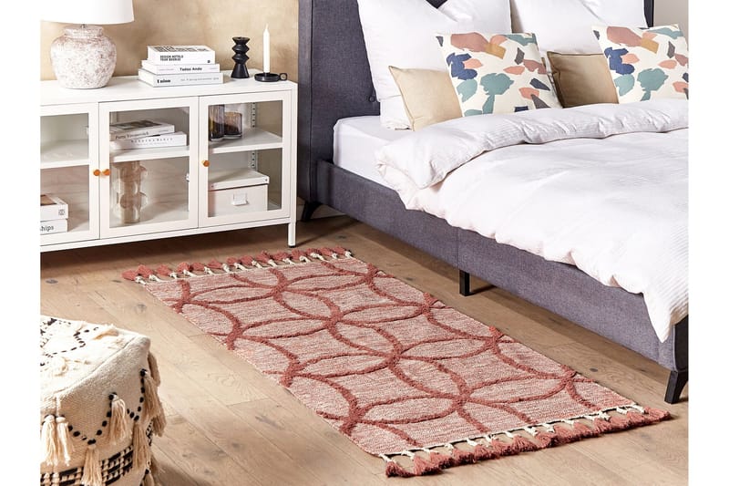 Kirsehir Bomullsmatta 80x150 cm - Röd - Textilier & mattor - Mattor - Modern matta - Bomullsmattor