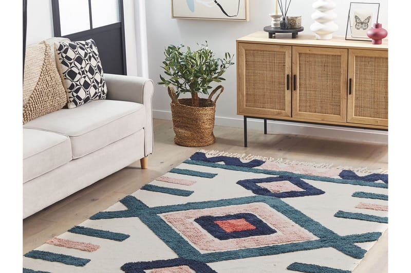 Kozlu Ryamatta 160x230 cm - Blå - Textilier & mattor - Mattor - Modern matta - Bomullsmattor