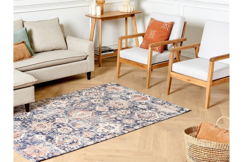 Kurin Bomullsmatta 140x200 cm - Blå - Textilier & mattor - Mattor - Modern matta - Gångmattor