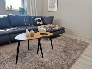 Lounge Ryamatta 160x230 cm Rektangulär - Linne - Textilier & mattor - Mattor - Modern matta - Ryamattor