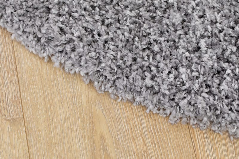 Lounge Ryamatta 240 cm Rund - Silver - Textilier & mattor - Mattor - Modern matta - Ryamattor