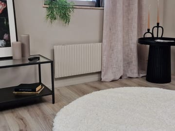 Lounge Ryamatta 240 cm Rund - Vit - Textilier & mattor - Mattor - Modern matta - Ryamattor