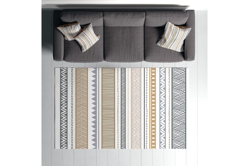 Idaburn Bomullsmatta 100x300 cm Rektangulär - Vit - Textilier & mattor - Mattor - Modern matta - Bomullsmattor