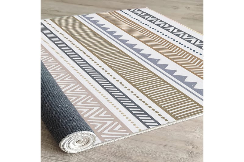 Idaburn Bomullsmatta 100x300 cm Rektangulär - Vit - Textilier & mattor - Mattor - Modern matta - Bomullsmattor