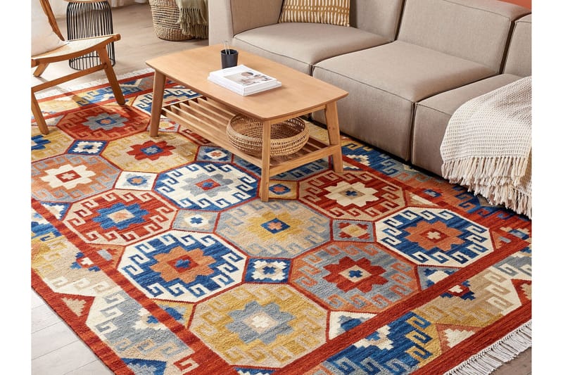 Lusarat Ullmatta 200x300 cm - Röd - Textilier & mattor - Mattor - Modern matta - Ullmattor