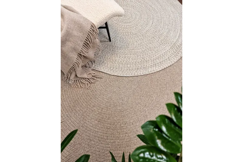 Lya Ullmatta Ø200 cm Rund - Beige - Textilier & mattor - Mattor - Modern matta - Ullmattor