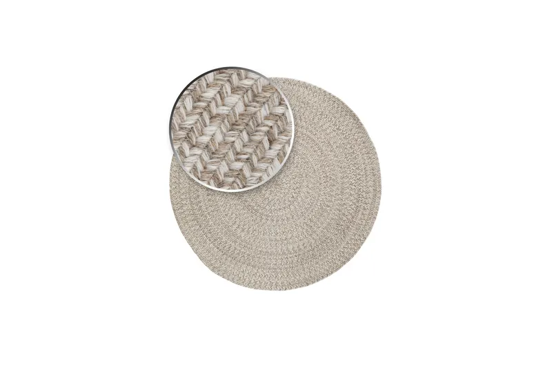 Lya Ullmatta Ø200 cm Rund - Beige - Textilier & mattor - Mattor - Modern matta - Ullmattor