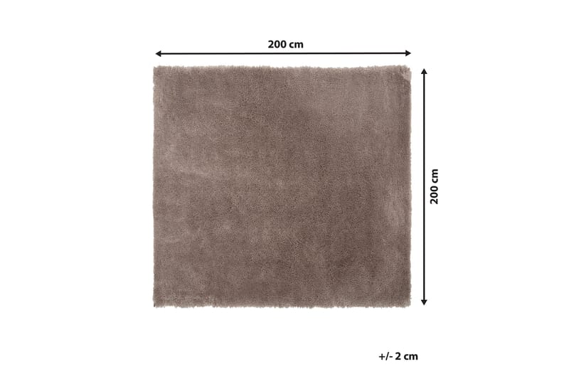 Lyme Matta Lång Lugg 200x200 cm - Ljusbrun - Textilier & mattor - Mattor - Modern matta - Ryamattor