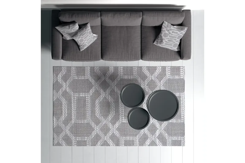 Magma Bomullsmatta 80x120 cm Rektangulär - Grå - Textilier & mattor - Mattor - Modern matta - Bomullsmattor