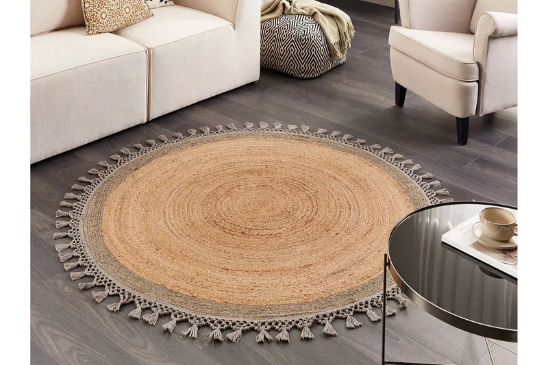 Marts Jutematta 140 cm Rund - Beige - Textilier & mattor - Mattor - Modern matta - Jutemattor & sisalmattor
