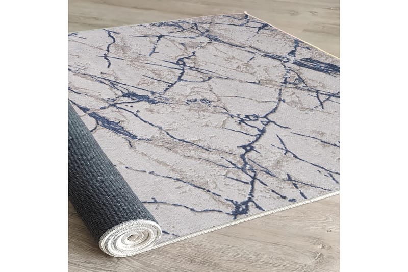 Masahiko Bomullsmatta 100x300 cm Rektangulär - Blå - Textilier & mattor - Mattor - Modern matta - Bomullsmattor