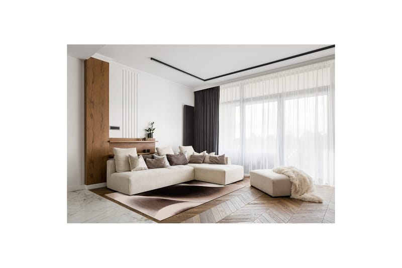 Maskinvävd Matta Brilliance Modern - 140x200 cm, Mocca - Textilier & mattor - Mattor - Modern matta - Friezemattor