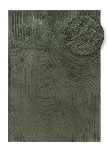 Maskinvävd Matta Cozy Zen 155x230 cm - Smaragdgrön - Textilier & mattor - Mattor - Modern matta - Friezemattor