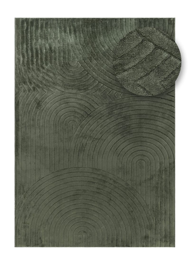 Maskinvävd Matta Cozy Zen 155x230 cm - Smaragdgrön - Textilier & mattor - Mattor - Modern matta - Friezemattor