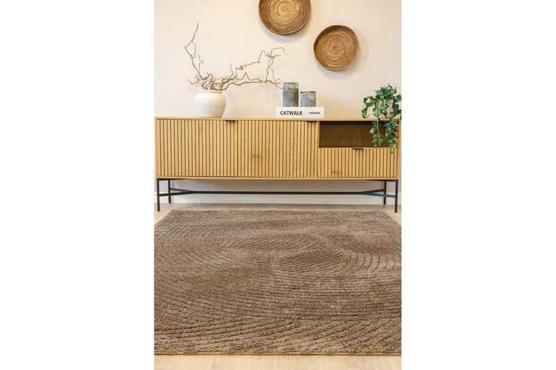 Maskinvävd Matta Genova Harmony - 160x230 cm, Mocca - Textilier & mattor - Mattor - Modern matta - Friezemattor