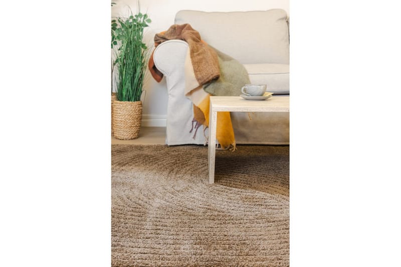 Maskinvävd Matta Genova Harmony - 240x340 cm, Mocca - Textilier & mattor - Mattor - Modern matta - Friezemattor