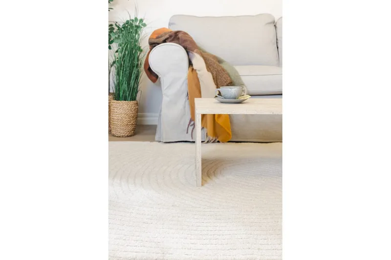 Maskinvävd Matta Genova Harmony - 240x340 cm, Vit - Textilier & mattor - Mattor - Modern matta - Friezemattor