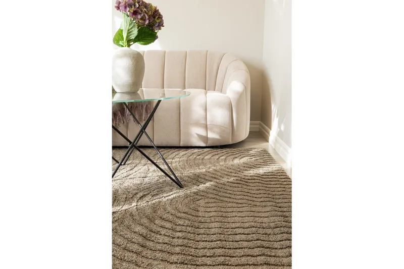 Maskinvävd Matta Genova Zen - 160x230 cm, Mocca - Textilier & mattor - Mattor - Modern matta - Friezemattor