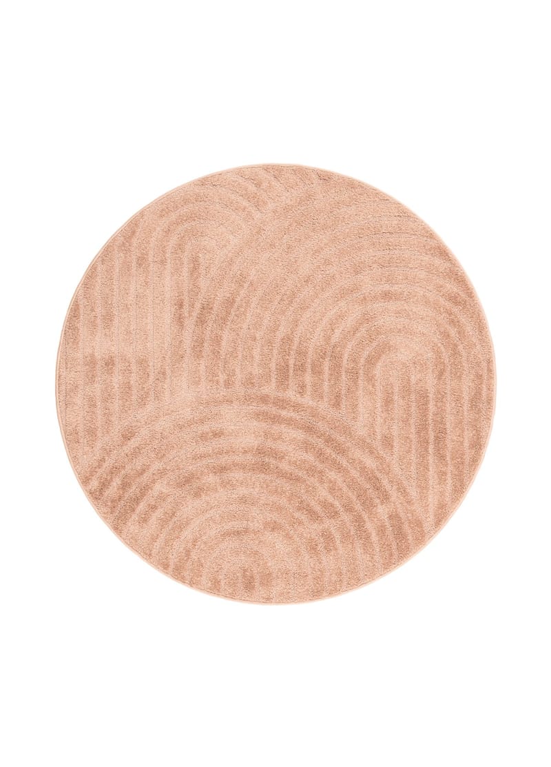 Maskinvävd Matta Genova Zen Rund 120 cm, Peach