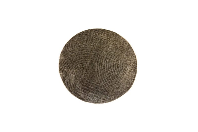 Maskinvävd Matta Genova Zen Rund, 120x120 cm, Mocca