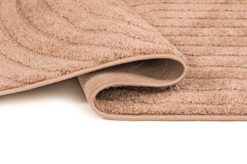 Maskinvävd Matta Genova Zen Rund 240 cm - Peach - Textilier & mattor - Mattor - Modern matta - Friezemattor