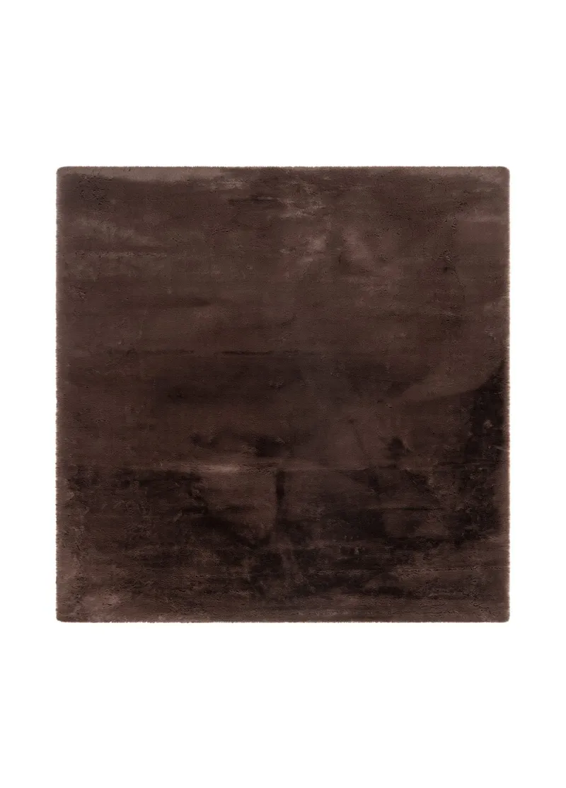 Maskinvävd Matta Heaven Deluxe Kvadratisk 200x200 cm, Choklad