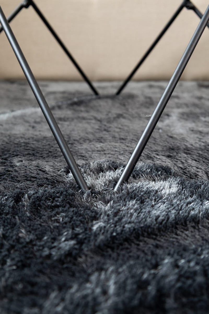 Maskinvävd Matta Novelle Kravdratisk 240x240 cm - Grafit - Textilier & mattor - Mattor - Modern matta - Ryamattor