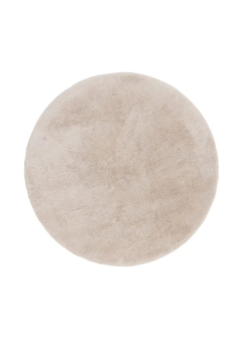 Maskinvävd Matta Novelle Rund 120 cm, Creme