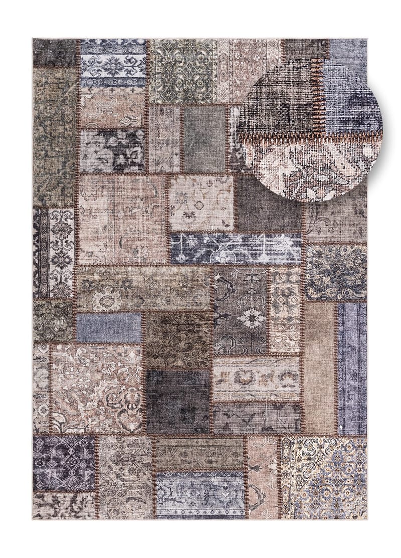 Maskinvävd Matta Tarfaya Patch gång 80x300 cm - Smaragdgrön - Textilier & mattor - Mattor - Modern matta - Gångmattor